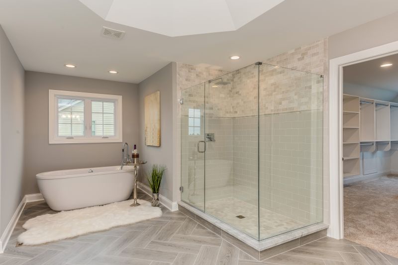 Elegant walk-in shower