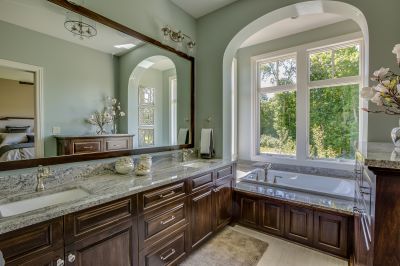 Master Bathroom with Elegant Vanity